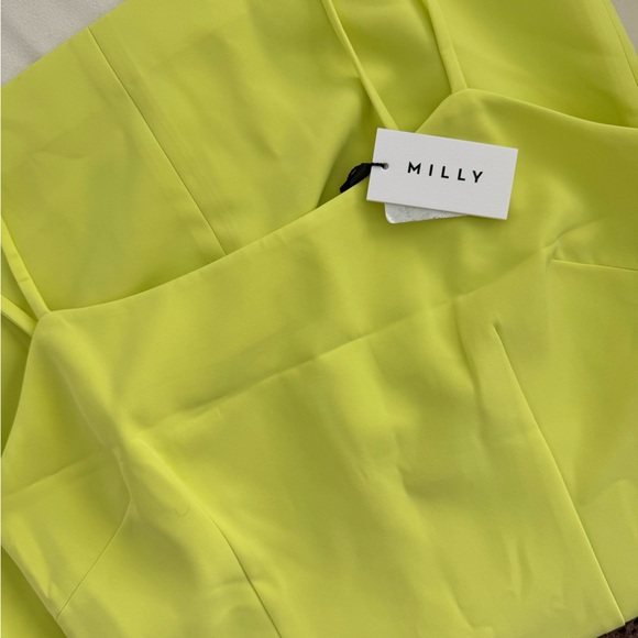 NWT - Milly Cady Slip Dress - Size 2 - Limeade - Picture 5 of 7